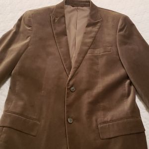 Mens Velvet Blazer 40R Single-Breasted